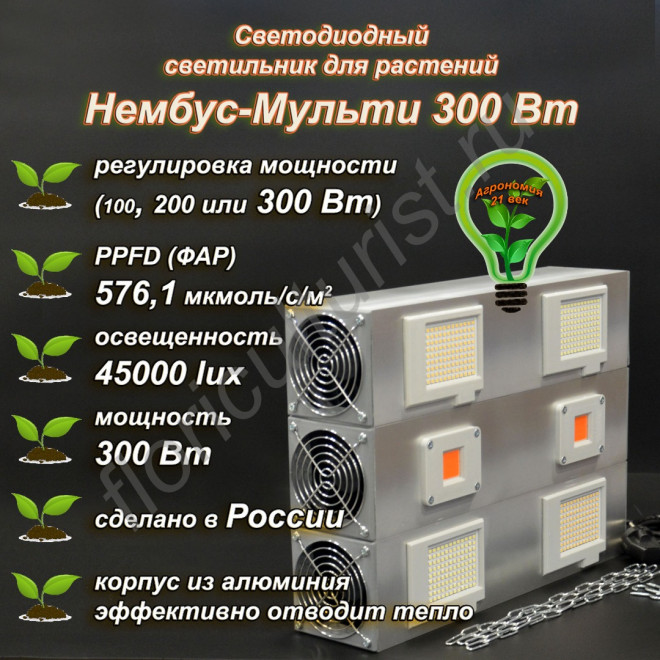 300Вт Нембус-Мульти" Quantum Board/Samsung 281b лампа дневного света квантум борд 100Вт 200ВТ 300BT, диммируемый, для растений, цветов, выращивания в теплицах
